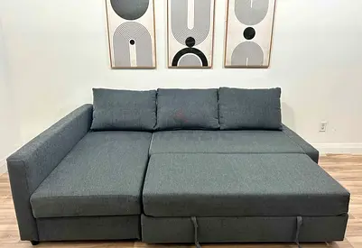 IKEA L shap Sofa store cum bed you can fix the storage