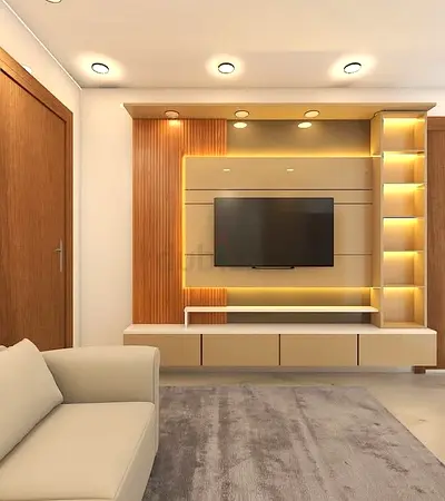 Elegant Warm Media Wall
