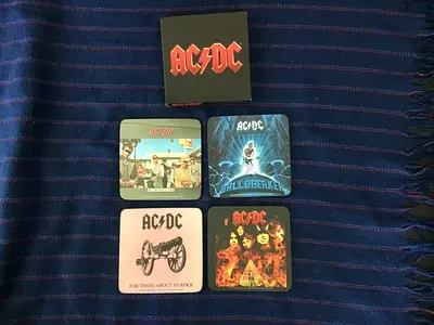 AC/DC Album Covers Coasters Set