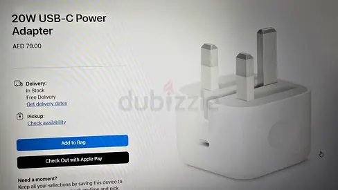 Apple 20W USB-C Power Adapter - White