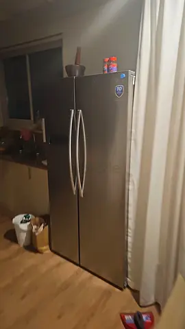 Stainless Steel Side-by-Side Refrigerator - Good Working Condition