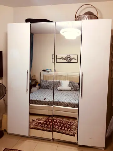 IKEA White Mirrored Wardrobe