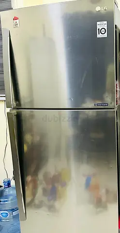 LG Top Freezer Refrigerator - Stainless Steel, 2-Door, 520 Liter, Good Condition