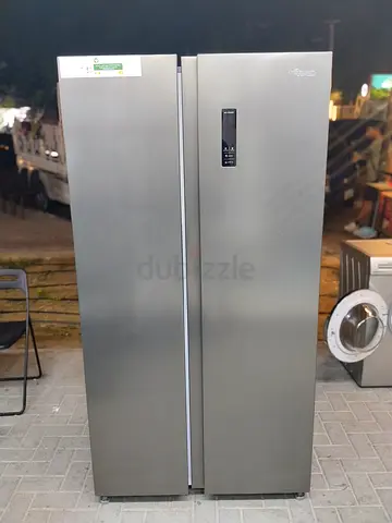 Side-by-side Stainless Steel Freezer and Refrigerator (Good Condition)