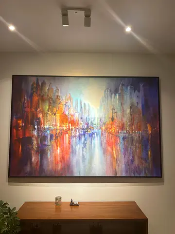 Large Framed Abstract Canvas Wall Art – 210 x 140 cm