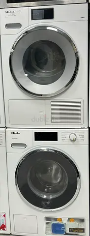 Miele latest model twin dos 9 kg washer and 9 kg heatpump dryer steam finish separate set