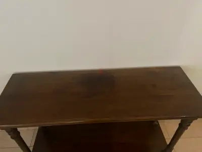 Solid Wood Console Table - Dark Finish, Good Condition