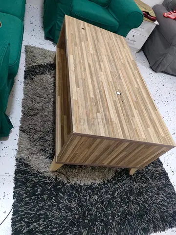 Wooden coffee table with storage - good used condition