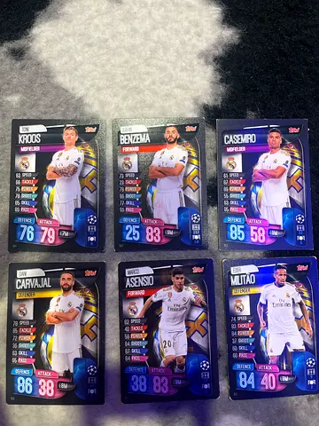 Real Madrid UEFA Champions League Player Trading Cards - Set of 6 (2022)