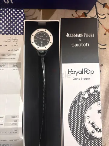 Swatch x AP #Ocho Negro, Black and white.