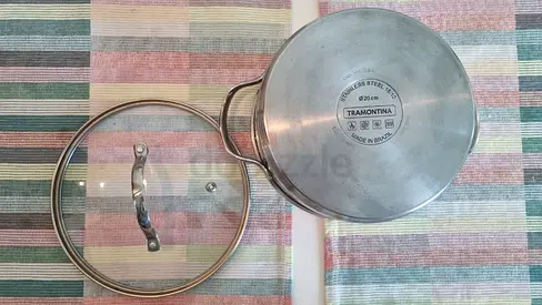 Tramontina Stainless Steel Pot with Glass Lid - 20 cm