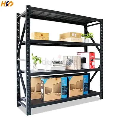 Heavy Duty Metal Storage Rack Shelf - 4 Tier Industrial Shelving Unit