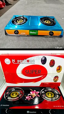 New 2-Burner Portable Gas Stove - Glass Top  Metal Top Options