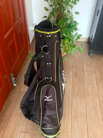Mizuno Golf Stand Bag – Lightweight Dual Strap (Black/Lime Green)