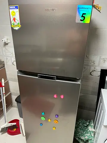 Stainless Steel Double-Door Refrigerator - Good Working Condition