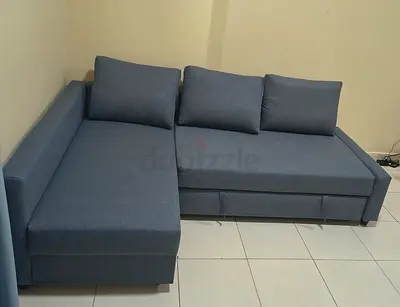 Ikea L Shape Sofa cum bed with big storage in L