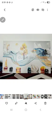 Large Abstract Wall Art Canvas with Nature and Flowing Fabric Design