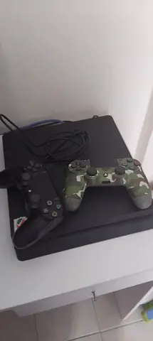 Sony PlayStation 4 Slim with 2 Controllers (Black + Camo) also 1Tb of storage