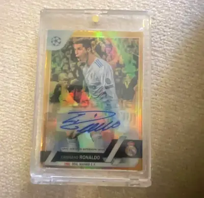 Signed Cristiano Ronaldo Gold Auto Trading Card (Real Madrid)