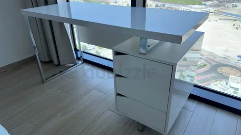 Modern White Gloss Office Desk