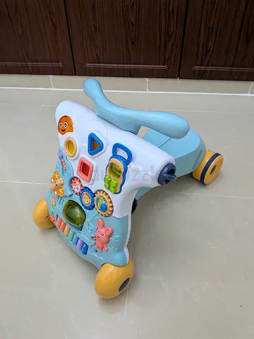 Baby Walker and Activity Push Toy - Blue, Good Condition