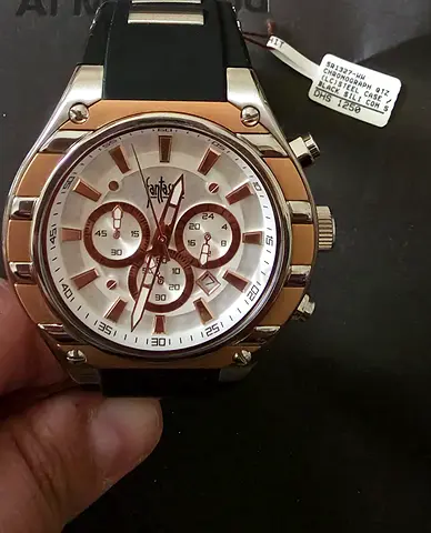 Mens Chronograph Sports Watch with Rubber Strap