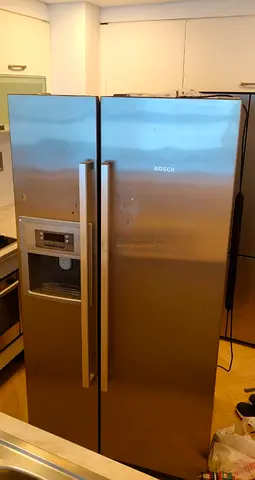 Bosch Side-by-Side Stainless Steel Fridge with Water Dispenser - Used