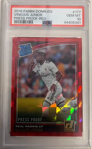 2018 Panini Donruss Vinicius Junior Press Proof Red PSA 10 (Graded)