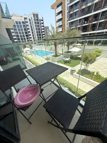 Set of 2 Wicker Balcony Chairs with Folding Table - can be dining table also