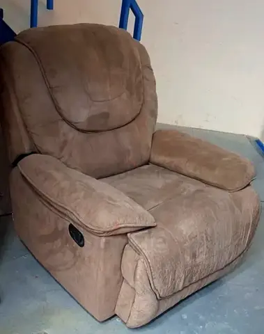 Comfortable Brown Fabric Recliner Chair