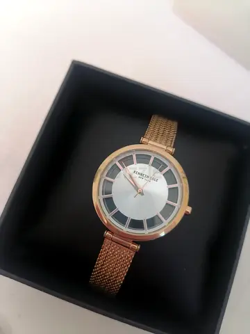 Kenneth Cole womens rose gold mesh bracelet watch