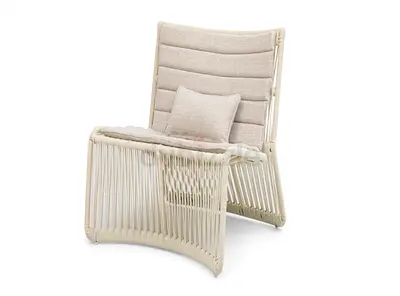 Outdoor Single Sofas - Cream Rope Design