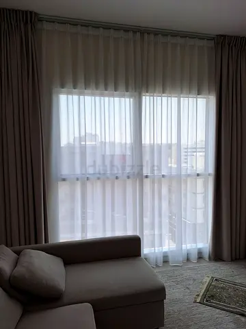 Ceiling to Floor Blackout Curtains with Sheer Inner Layer (2 Sets)