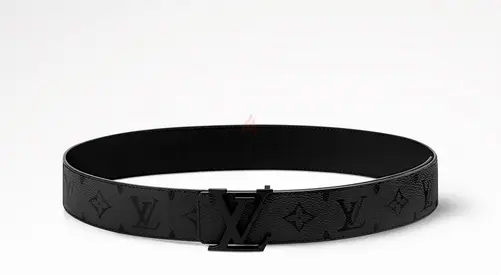 Black Louis Vuitton Monogram Reversible Leather Belt (Mens)