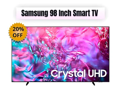 Samsung 98 Inch 120Hz Crystal UHD 4K HDR Smart TV 98DU9000 | Free Delivery | warranty