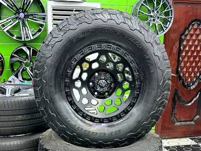 17 inch Black Rhino Rims with 2025 BF Tyres 315/70/R17
