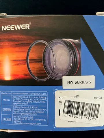 Neewer Camera Lens Filter (NW Series) - New in Box