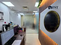 Semi-Furnished Office with Glass Partition