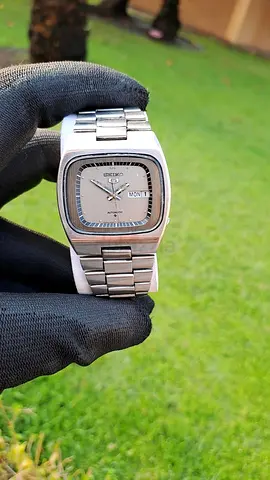 Rare Vintage Seiko 5 TV Case 6309-5080 Automatic Day/Date Grey Dial Japan Mens