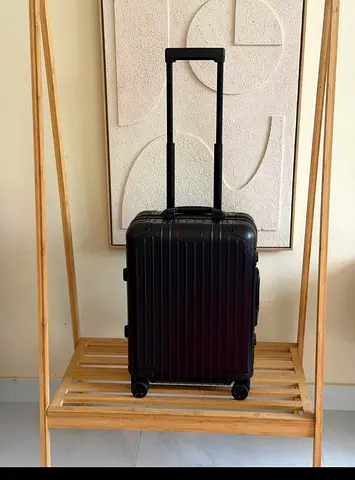 Rimowa aluminum Black Hard-shell Carry-on Suitcase with Spinner Wheels