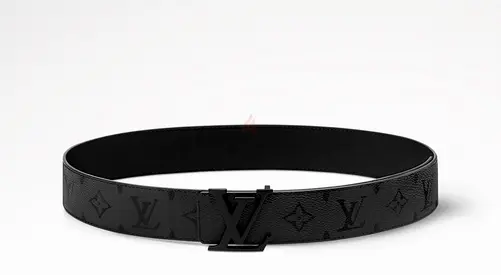 Louis Vuitton Black Monogram Reversible Leather Belt (Mens) - Size Available