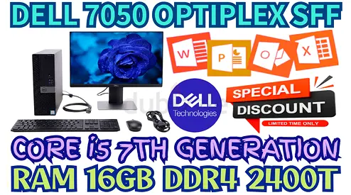 DELL OPTIPLEX 7050 SFF RAM 16GB DDR4 INTEL CORE I5 7TH GENERATION SSD DRIVE 256GB NVME M2
