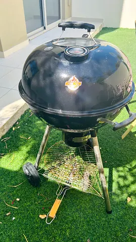 Used Charcoal Kettle Grill with Lid and Wheels - Good Working Condition