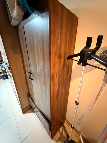 Cupboard and iron stand with storage