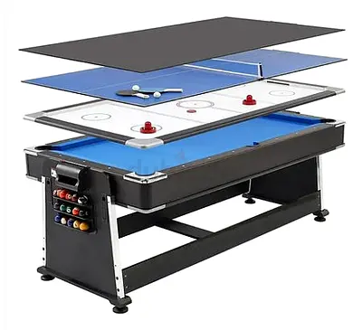 4 In 1 Multi-Game Tables Pool Table, Hockey Table, Tennis Table And Dining Table
