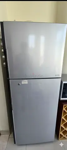 Silver top-freezer refrigerator - good condition