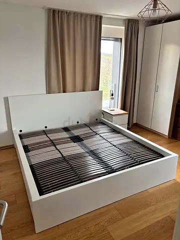 IKEA Malm Double size bed frame with mattress. - Good Condition