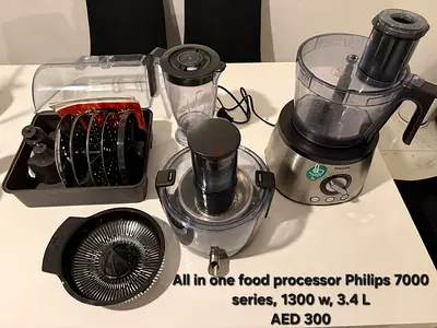 Philips 7000 Series All-in-One Food Processor, 1300W, 3.4L – Good Condition