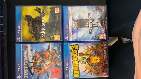 Bundle of 4 PS4 games - Dark Souls III, Star Wars Battlefront, Just Cause 3, Borderlands 3