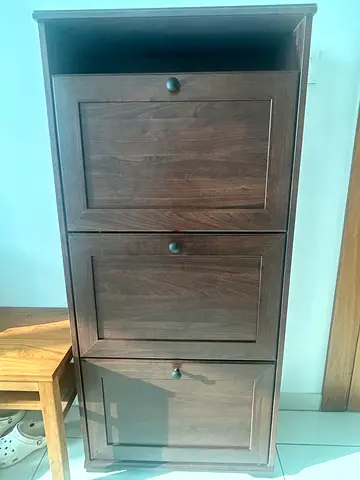 IKEA Brusali Shoes Cabinet with 3 compartments  - Brown